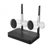 Hikvision Kit de Vigilancia NKS424WBH de 2 Cámaras IP Bullet WiFi con Grabadora de 4 Canales