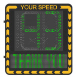 Hikvision Pantalla de Velocidad YJP7681-188-RL/GLE, LED, Verde/Rojo