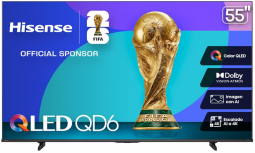 Hisense Smart TV QLED 55QD65QFM 55", 4K Ultra HD, Negro