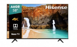 Hisense Smart TV LED A6GR 58", 4K Ultra HD, Negro