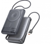 Cargador Portátil Hoco Power Bank Q43 Clever Dual MagSafe, 10.000mAh, Negro