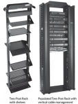 Hoffman Rack Abierto de Aluminio 19'', 24U, Negro (sólo Postes)