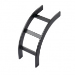 Hoffman Kit de Estante Curvo para Rack Tipo Escalera, Acero, Negro