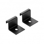 Hoffman Soporte de Pared Vertical para Canaletas, Negro, 2 Piezas