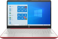 Laptop HP 15-dw1083wm 15.6" HD, Intel Pentium Gold 6405U 2.40GHz, 4GB, 128GB SSD, Windows 10 Home S 64-bit, Rojo/Plata ― Teclado en Inglés - Imagen del combo