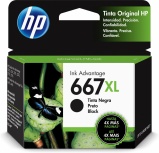 Cartucho HP 667XL Negro Original, 480 Páginas, 3YM81AL | Abasteo.mx