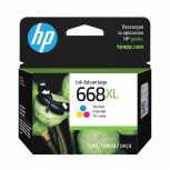 Cartucho HP 668XL Alto Rendimiento Tricolor, 5ml