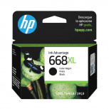 Cartucho HP 668XL Alto Rendimiento Negro, 8.5ml
