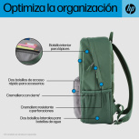 HP Mochila de Poliéster/Poliestireno Campus para Laptop 15.6", Verde image