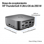 HP Docking Station Thunderbolt 4 Ultra G6 Thunderbolt 4, 3 x USB-C 3.0, 2 x USB-A 3.0, 1 x HDMI, 2 x DisplayPort, 1 x RJ-45 image