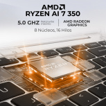 Laptop HP OmniBook 5, 16" 1920x1200 WUXGA, AMD Ryzen AI 7 350, 16GB, 512GB SSD, Windows 11 Home, Inglés - Imagen adicional 3