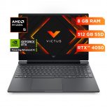 Laptop Gamer HP Victus Gaming, 15.6" 1920x1080 Full HD, AMD Ryzen 5 8645HS, NVIDIA GeForce RTX 4050, 8GB, 512GB SSD, Windows 11 Home, Español