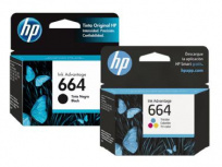 Cartucho HP 664 Tricolor, 2ml - 2 Piezas