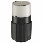 Hubbell Conector Hembra, 15A, 125V, Nema 5-15R, Negro/Blanco
