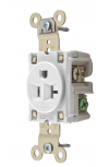 Hubbell Tomacorriente HUB-HBL-5361-W, 1 Enchufes, 125V, 20A, Blanco