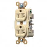 Hubbell Tomacorriente HBL5362I, 2 Enchufes, 125V, 20A, Marfil