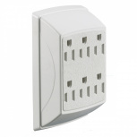 Hubbell Multicontacto de Pared RT600W, 6 Contactos, 15A, 125V, Blanco