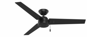 Hunter Ventilador de Techo Cassius 59264, 3 Velocidades, 52", Negro 