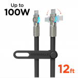 HyperGear Cable USB-C Macho - USB-C Macho, 3.6 Metros