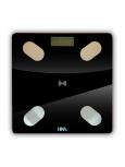 Báscula Corporal Inteligente Hypermark HM0043B, Android/iOS, Negro, Medición de IMC/Grasa Corporal/Agua/Hueso/Musculo