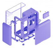 Gabinete Hyte X50, Midi-Tower, ATX/EATX/Micro-ATX/Mini-ITX, USB 3.0, sin Fuente, sin Ventiladores Instalados, Morado - Imagen adicional 11