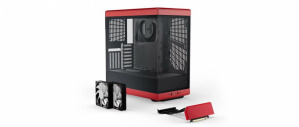 Gabinete HYTE Y40 con Ventana, Midi-Tower, ATX/ITX/micro-ATX, USB 3.0, sin Fuente, 2 Ventiladores Instalados, Negro/Rojo - Imagen adicional 1