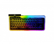 Teclado Gamer Hyte Keeb TKL LED RGB 75%, Teclado Mecánico, HYTE Fluffy Lavender Linear, Alámbrico, USB, Negro, Inglés