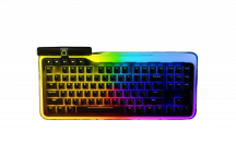 Teclado Gamer Hyte Keeb TKL LED RGB 75%, Teclado Mecánico, HYTE Fluffy Lavender Linear, Alámbrico, USB, Negro, Inglés