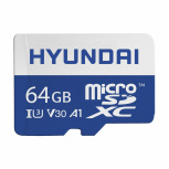 Memoria Flash Hyundai U3, 64GB MicroSDXC UHS-I Clase 10, con Adaptador