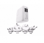 Ijoy Cargador de Pared IJO-CAR-PWWRWHT, 10W, 5V, 2 x USB-A