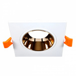 Illux Lámpara LED para Techo Empotrable TL-2912.BD, Interiores, 9W, Base GU5.3, Oro/Blanco, para Casa/Centros Comerciales - No Incluye Foco