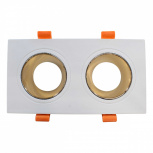 Illux Lámpara LED para Techo Empotrable TL-2913.BD, Interiores, 18W, Base GU5.3, Oro/Blanco, para Casa/Centros Comerciales - No Incluye Foco