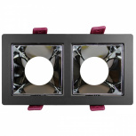 Illux Lámpara LED para Techo Empotrable TL-2922.NCR, 18W, Base GU5.3, Negro/Oro, para Casa/Centros Comerciales - No Incluye Foco