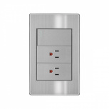 Innlite Placa para Pared APL-115, 2 Puertos, 1 Pieza, Gris 