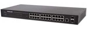 Switch Intellinet Gigabit Ethernet 560917, 24 Puertos 10/100/1000Mbps + 2 Puertos SFP, 52 Gbit/s, 8000 entradas - Administrable