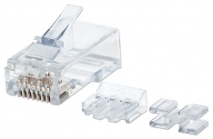 Intellinet Plug RJ-45 Cat6a UTP Sólido, Bote con 80 Piezas Transparentes