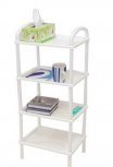Italhome Estante Escalonado Scalp 4, 4 Niveles, Plástico, Blanco