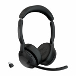Jabra Audífonos Evolve2 55 Link380c MS Stereo, Inalámbrico, USB-C, Negro