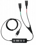 Jabra Cable Adaptador Link 265, USB Macho - 2x QD, Negro