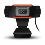 Jaguar Webcam CAMX con Micrófono, HD, 1280 x 720 Pixeles, USB 2.0, Negro/Naranja