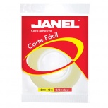 Janel Cinta Adhesiva Mod. 119, 1 Rollo de 12mmx10m, Transparente