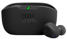 JBL Audífonos Intrauriculares con Micrófono Vibe Buds, Inalámbrico, Bluetooth, USB-C, Negro