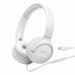 JBL Audífonos con Micrófono Tune 520C, Alámbrico, USB-C, Blanco