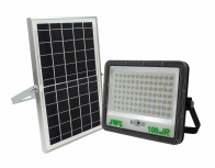 JWJ Reflector LED Solar JLRE-SOL-01-100N, Luz Fría, 100W, 1200 Lúmenes, Negro/Blanco