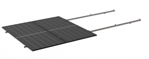 K2 Systems Juego de Montaje en Horizontal para Panel Solar K2-CR-3P-1134, 3 Paneles, Inclinación de 0°, hasta 1134mm - 160km/h