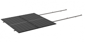 K2 Systems Juego de Montaje en Horizontal para Panel Solar K2-CR-5P-1134, 5 Paneles, Inclinación de 0°, hasta 1134mm - 160km/h