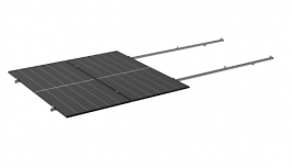 K2 Systems Juego de Montaje en Horizontal para Panel Solar K2-CR-7P-1303, para 7 Paneles, inclinación de 0°, hasta 1303mm - 160km/h