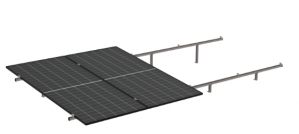 K2 Systems Juego de Montaje en Horizontal para Panel Solar K2-ST-3P-1303-24-R, para 3 Paneles, inclinación de 24°, hasta 1303mm - 190km/h