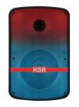 KSR Bafle MSA-9015SC, Bluetooth, Alámbrico/Inalámbrico, 50W RMS, 30.900W PMPO, USB, Negro/Rojo