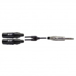 Kapton Cable 6.35mm Macho - 2x XLR Hembra, 1.5 Metros